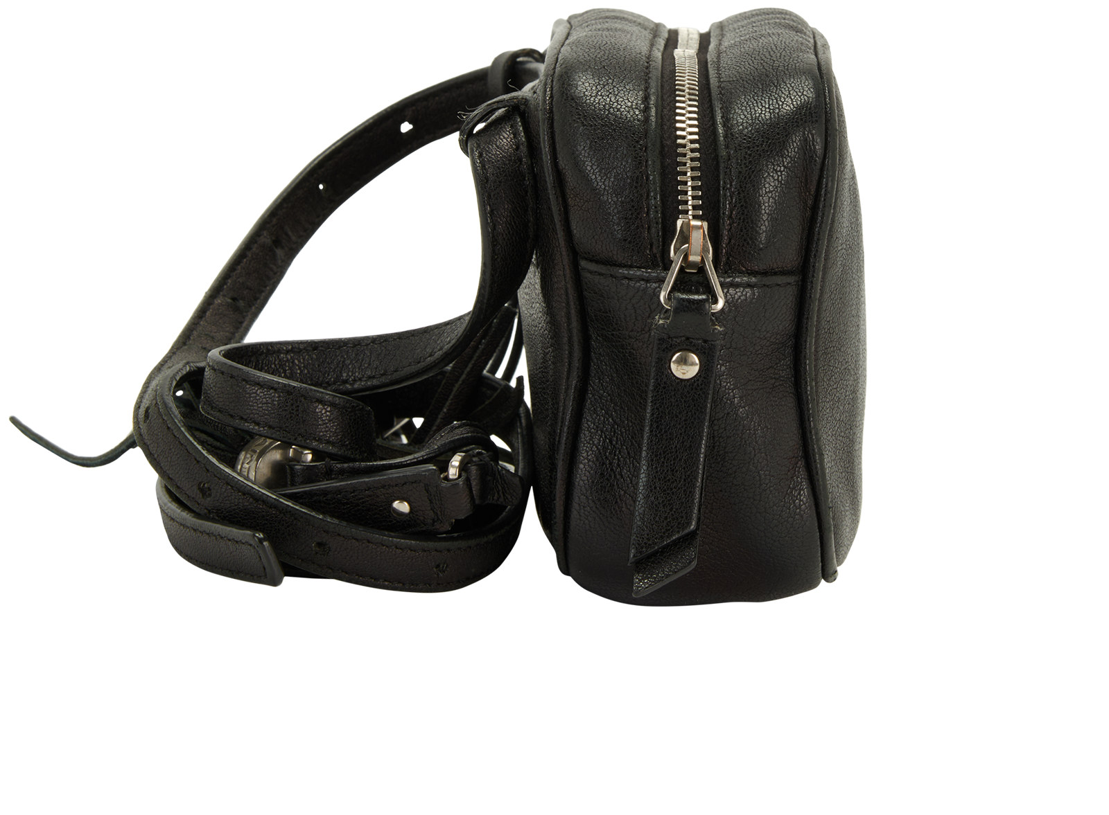 Tassel Belt Bag, &pound;450, Handbags, Black, Leather, Side view